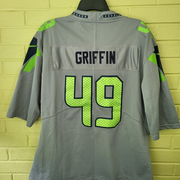 Seattle Seahawks Women's Jersey size 2XL (XXL) Gray #49 Griffin Nike On Field A1 - Picture 11 of 12